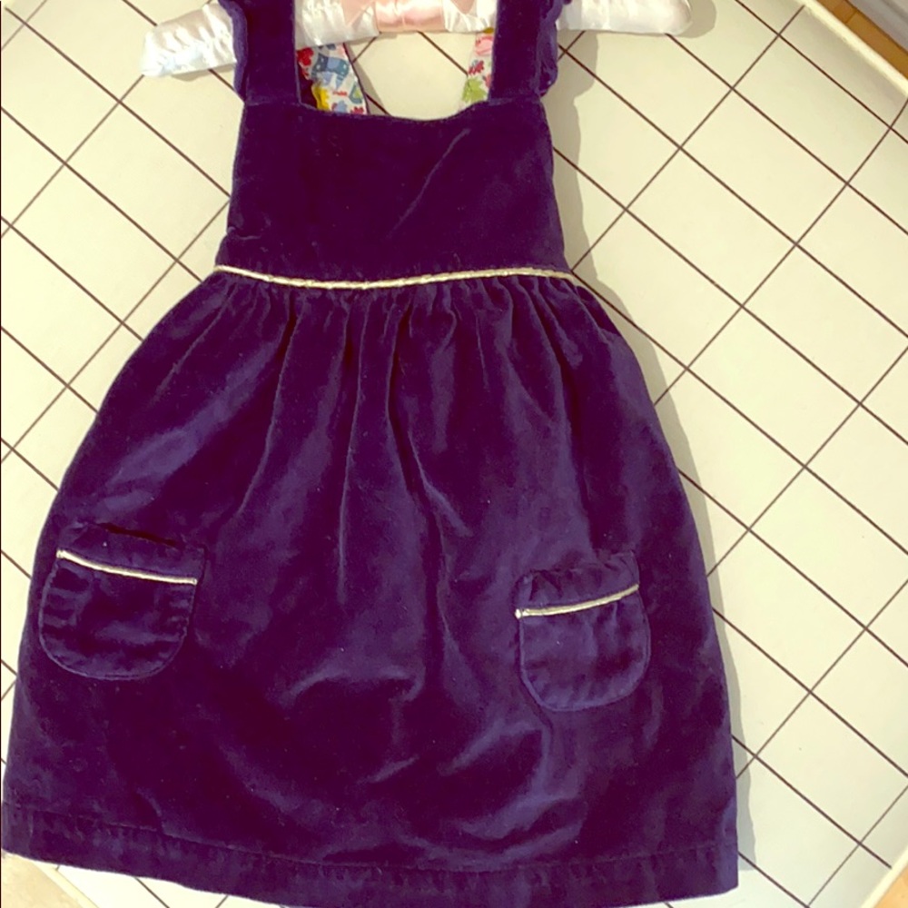 Baby Boden purple velvet jumper 6-12m